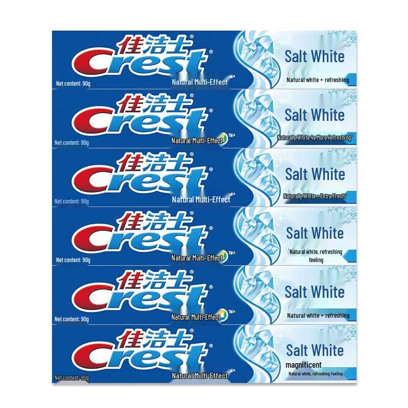 Crest Salt White Multi-Effect Toothpaste 6-Pack