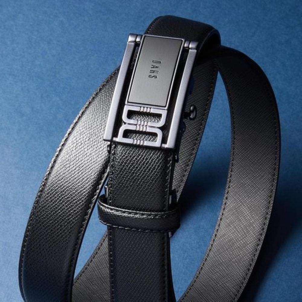 DakS Black Twill EmboSSed Men S Cowhide Automatic Belt Dbbe6e834bk Single option