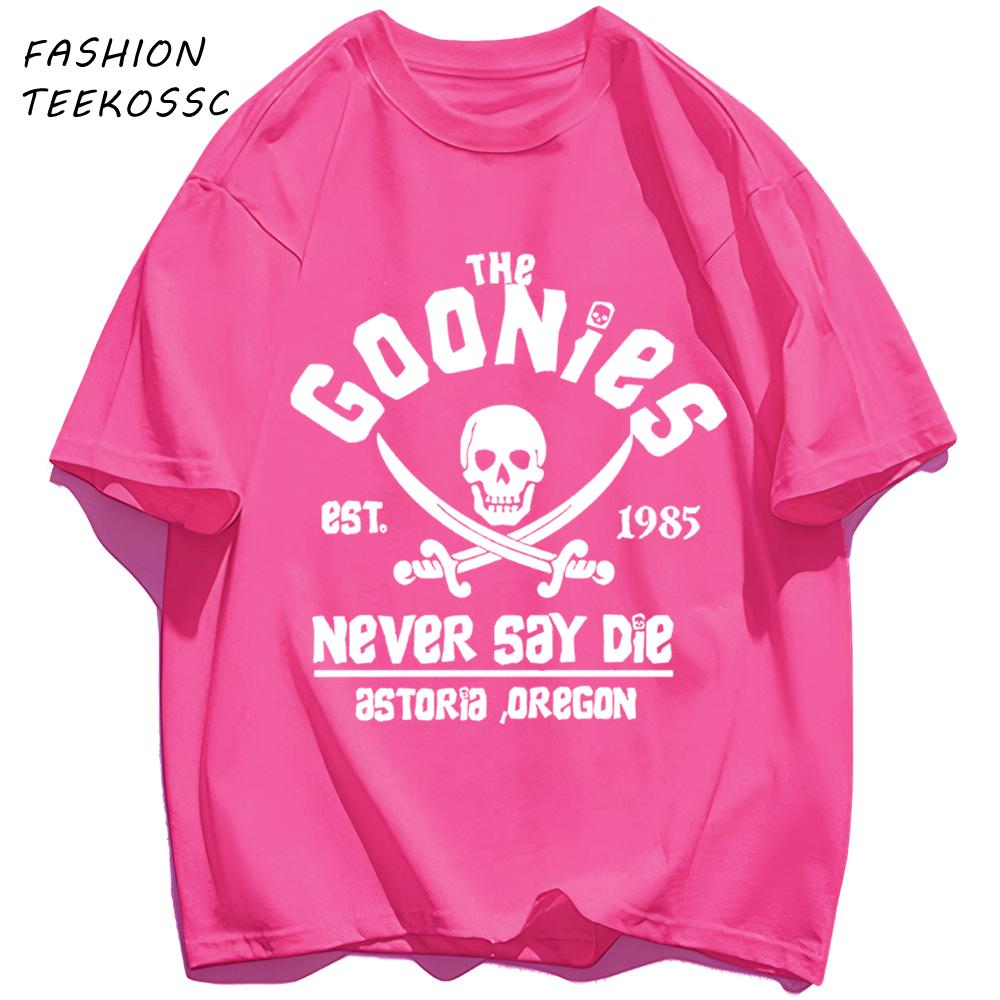 The Goonies Skeleton Printing Mens Basics T Shirts AllMatch Cotton TShirt Colour Summer Clothing Oversize Crewneck Sportswear