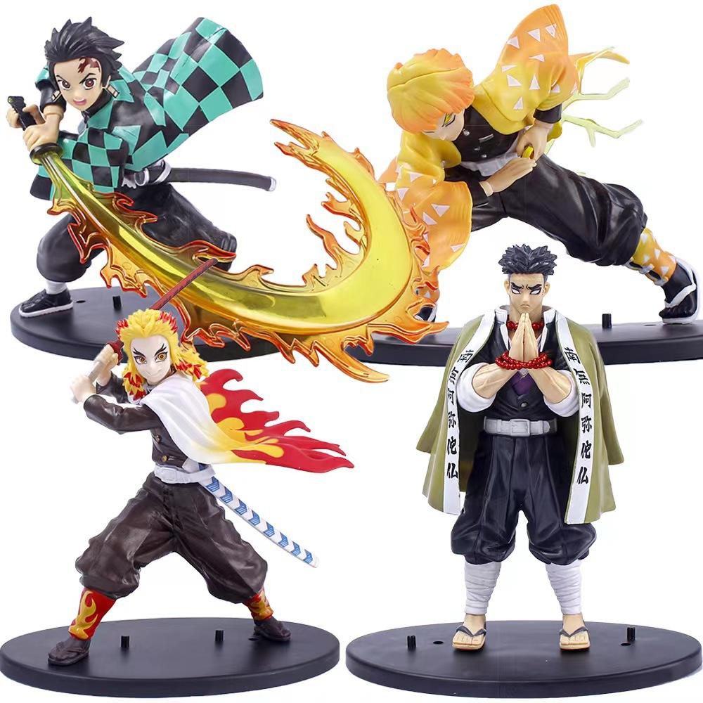 Tanjirou Demon Slayer Zenitsu Kyoujurou Pvc Action Figure Model Toys Decoration