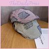 Retro Patchwork Grid Baseball Cap Sunshade Casual Outdoor Girl Travel Supplies