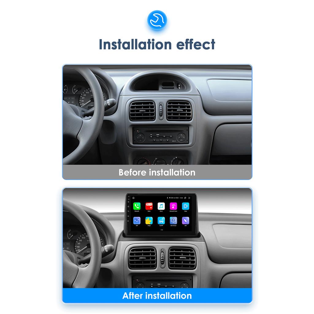 OSSURET Car Intelligent Systems Carplay Android Car Radio for Renault Clio 2 2000-2012 Multimedia Video Player WIFI Intelligent Screen Autoradio RDS