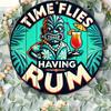 Pc D Flat Print Metal Sign Vintage Tiki Bar Time Flies Having Rum Round Sign Handcrafted Beach Drink Decor