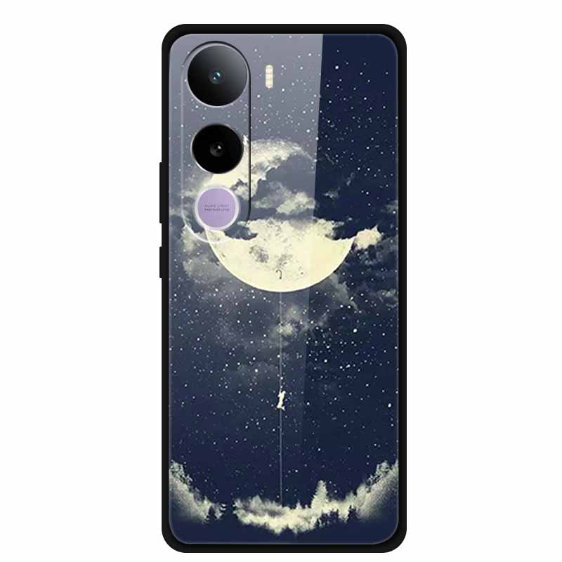 For Vivo Y400 5G Case Y 400 6.67" Animal Wolf Lion Tempered Glass Hard Back Cover For Vivo Y400 2025 Phone Cases Soft Bumper Bag
