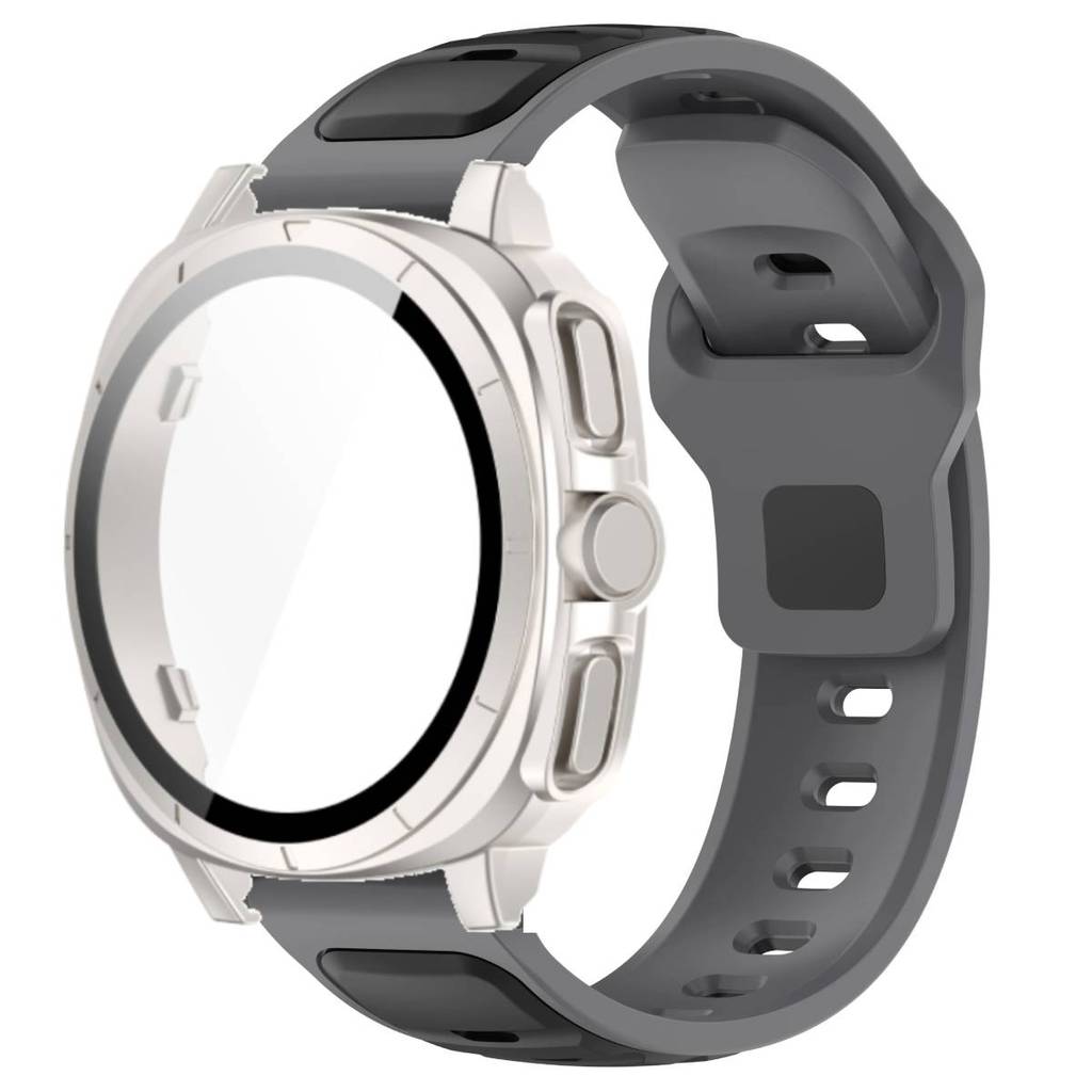 Silicone Band +Tempered Glass Case For Samsung Watch 7 40mm 44mm Strap Protector Cover For Samsung Galaxy Watch 7 44mm 40mm