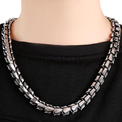 Punk Rocker 15MM Width Dragon Keel Chain Choker Necklace For Men Solid Stainless Steel Mens On Neck Jewelry Accessories Gifts For Him