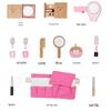 Korean Style Wooden Makeup Play Set: Pretend Eyeshadow, Powder, Lipstick, Perfume, Hair Accessories.