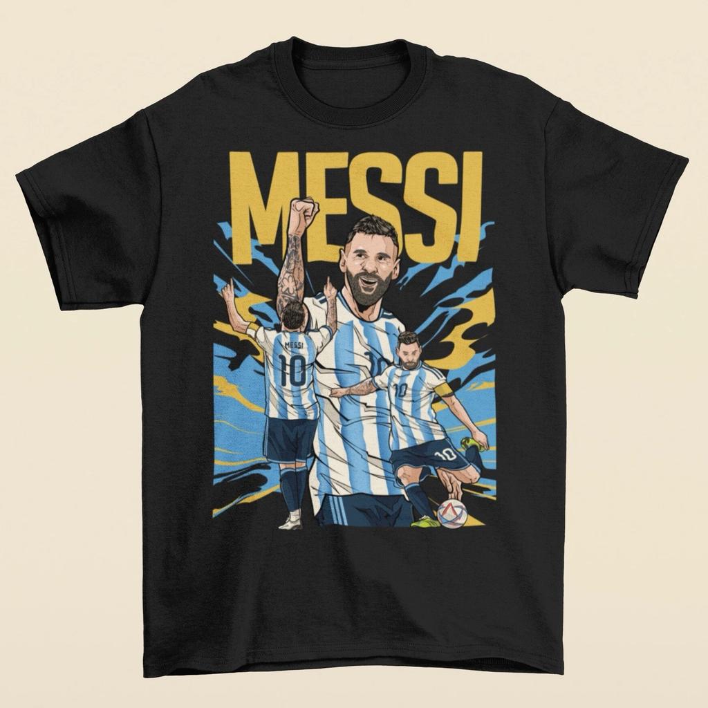 Lionel Messi Cartoon Style Football T-Shirt