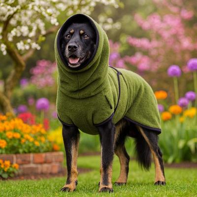 Velvet Dog Calming Jacket Solid Color Windproof Winter Dog Vest Coat Thickened Warm Pet Sleepwear Universal Pets