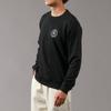 Converse Herbst Fleece Sweatshirt mit Sagara-Stickerei und American Casual Größe LL Herren Patch, Stil, Schwarz,