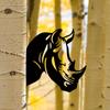 1pc Rhino Decorative Metal Tree Stake Silly Rhinoceros Yard Art Stylish Outdoor Decoration Perfect Gift for Zoo Animal Lovers