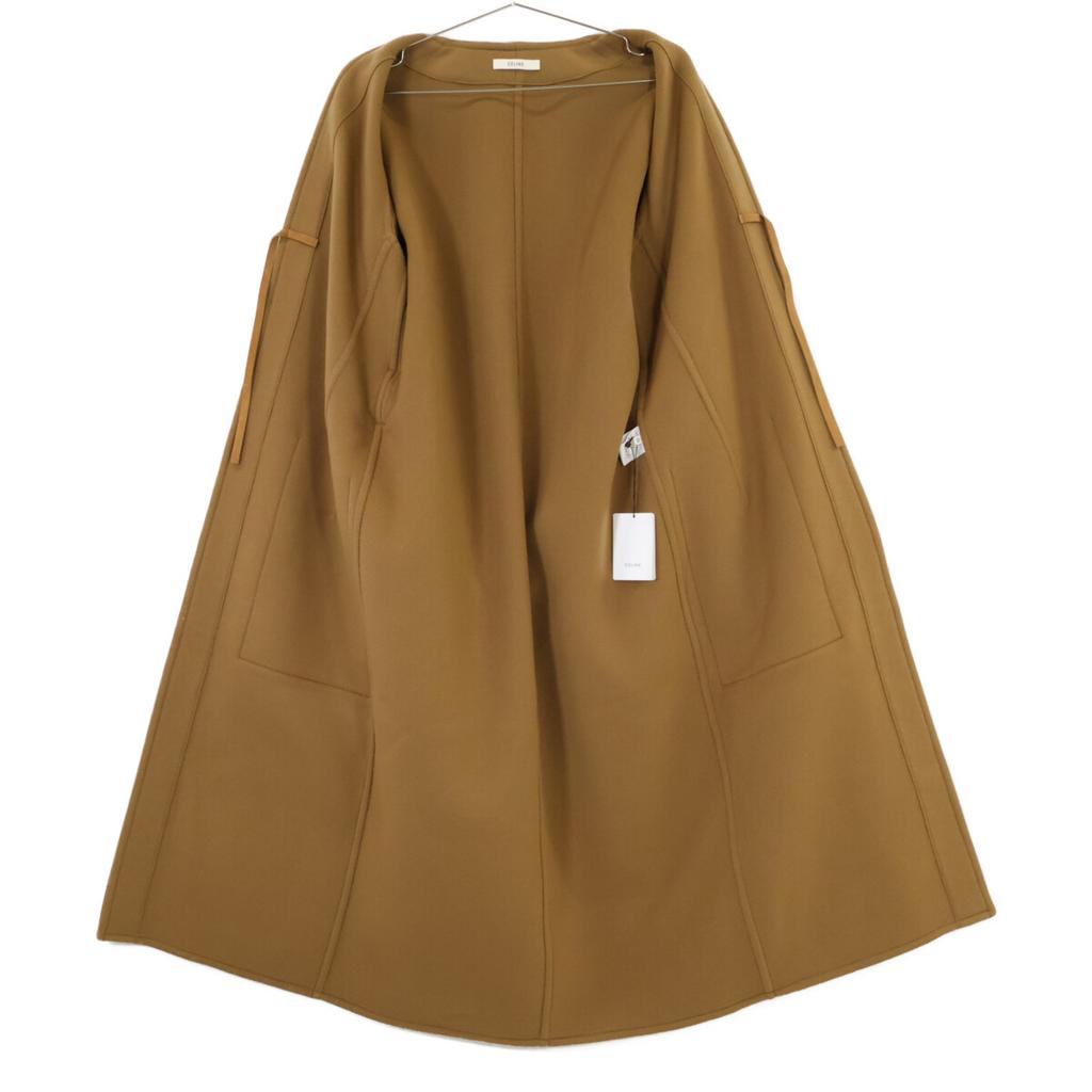CELINE Brand new, unused, genuine domestic product 28R766700, 2016 A/W, Phoebe era, cashmere100, colorless gown coat 36 Camel beigeUsed
