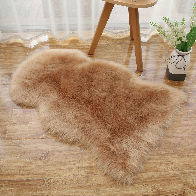 Luxury Faux Wool Plush Bedroom and Living Room Rug