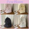 Backpack For Girls Boys Large Capacity Nylon Travel Casual Geometric Pattern With Padded Shoulder Straps For School And Hiking