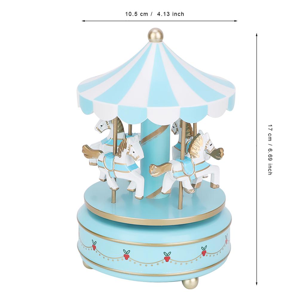 Karussell Spieluhr Geschenk Weihnachten Hochzeit Geburtstag Geschenk Deko Blau
