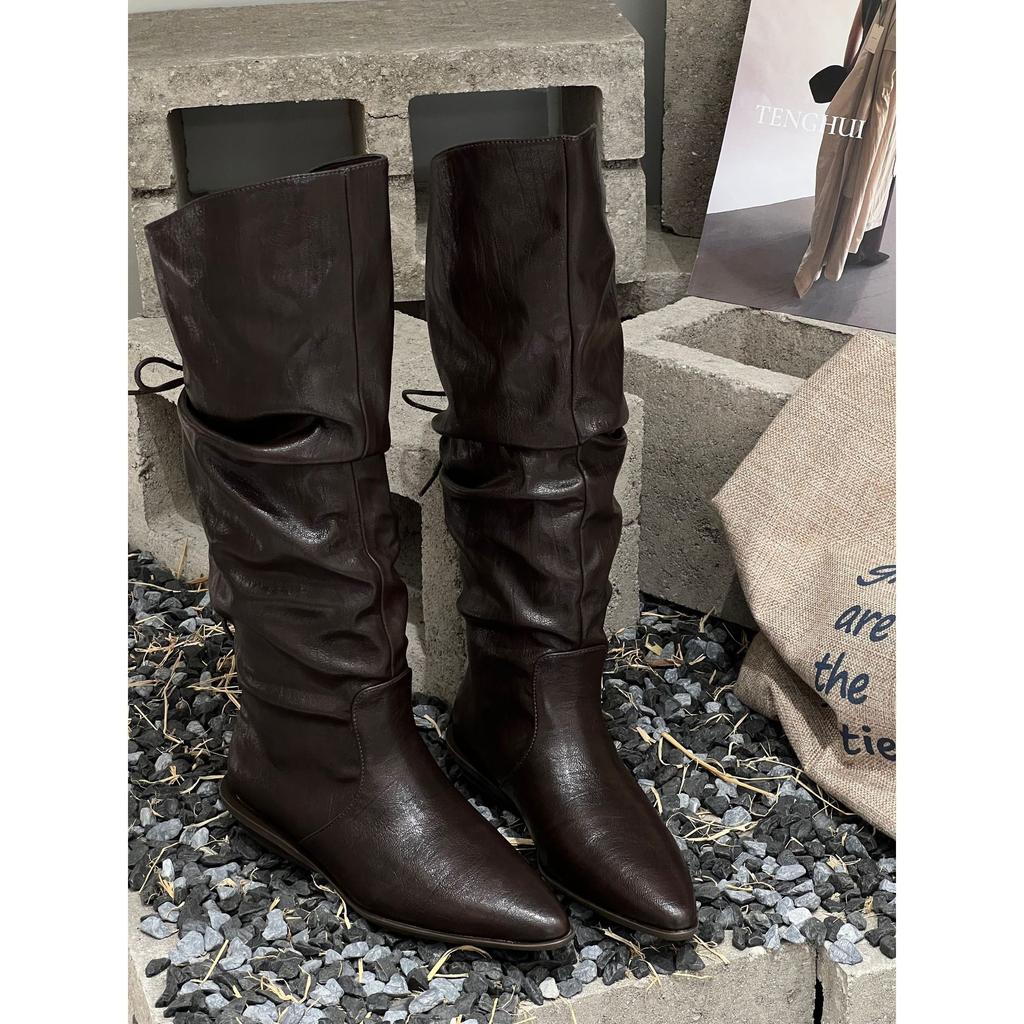 Small pointed high heel boots fashion women's new thin heel high boots fashion leather boots women's boots