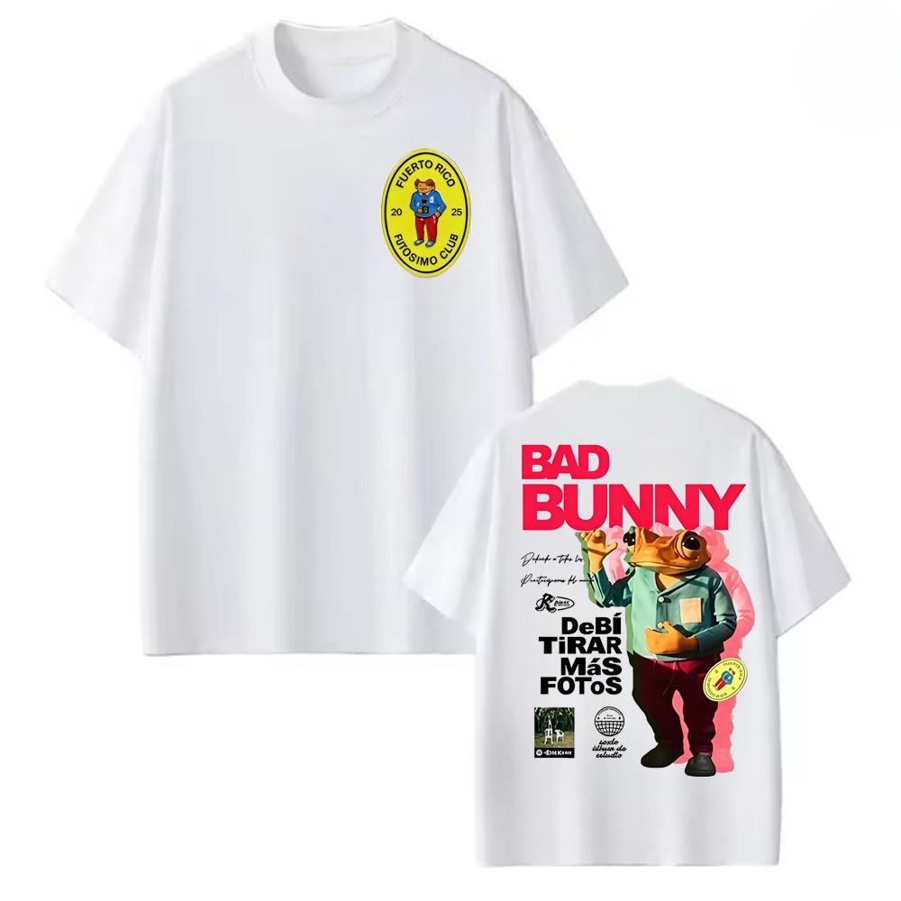 Rapper Bad Bunny Debi Remove More Photos Dtmf World Tour 2026 Summer New Unisex Unisex Cotton Street Wear Y2k Oversized Nhl Tshirt