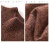 Women's Cashmere Half-High Neck Raglan Sweater - Autumn/Winter Style, 7-Gauge Fancy Yarn, Loose Knit Pullover.