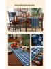 Imanqi Yun Retro Colorful Jacquard Diamond Geometric Tassel Table Runner