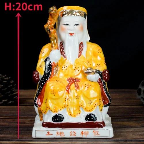Jixiang Feng Shui Buddha Ceramic Land Lord Earth Goddess 6-42-inch Land Lord Earth Buddha Craft Ornament