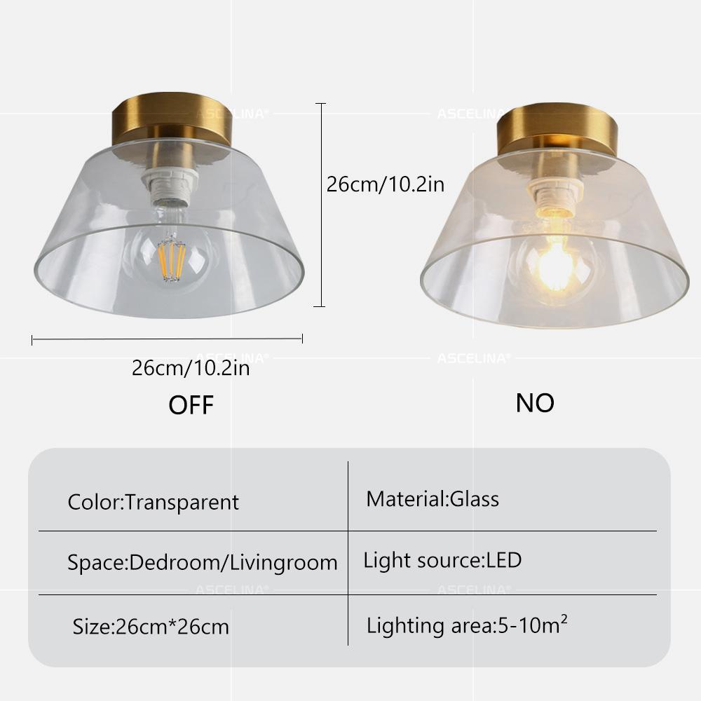 

Ретро стеклянный потолочный светильник минималистский E27 потолочный светильник для гостиной спальни коридора винтажный домашний декор внутренний светильник Without Bulb чистый