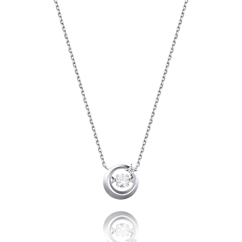 [Stonehenge]] Dal Silver Dancing Stone Necklace N0146