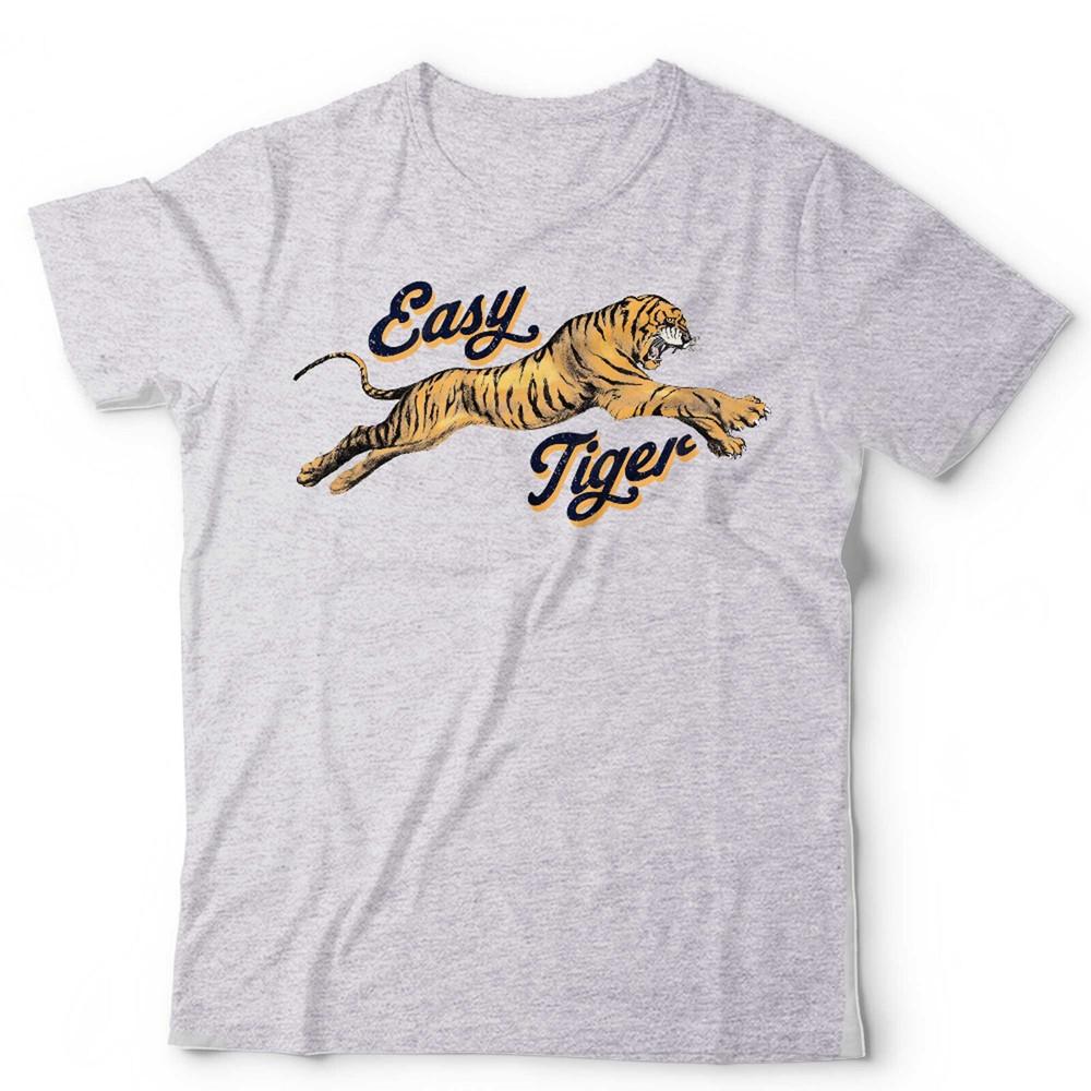 Easy Tiger T Shirt Retro Unisex Kids Vintage Trendy Hippster Old School Trad