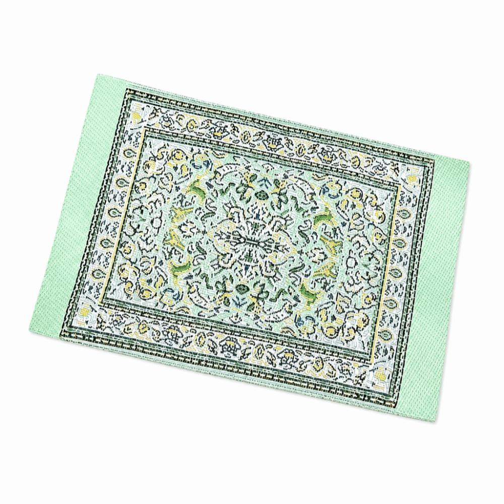 Floral Pattern Doll Dollhouse Rug Multicolor Miniature Weaving Mat Mini Floor Coverings Dollhouse