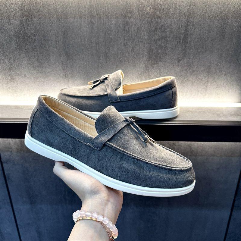 Shoes men's new retro old money style loafers Korean version versatile simple summer casual one-pedal non-slip espadrilles
