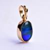 15 Ct Oval Cut CERTIFIED Natural Opal 925 Sterling Silver MULTICOLOR Pendant