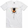 Camiseta da Natureza Let It Bee Design Artístico Corte Regular Algodão Pré-encolhido Top
