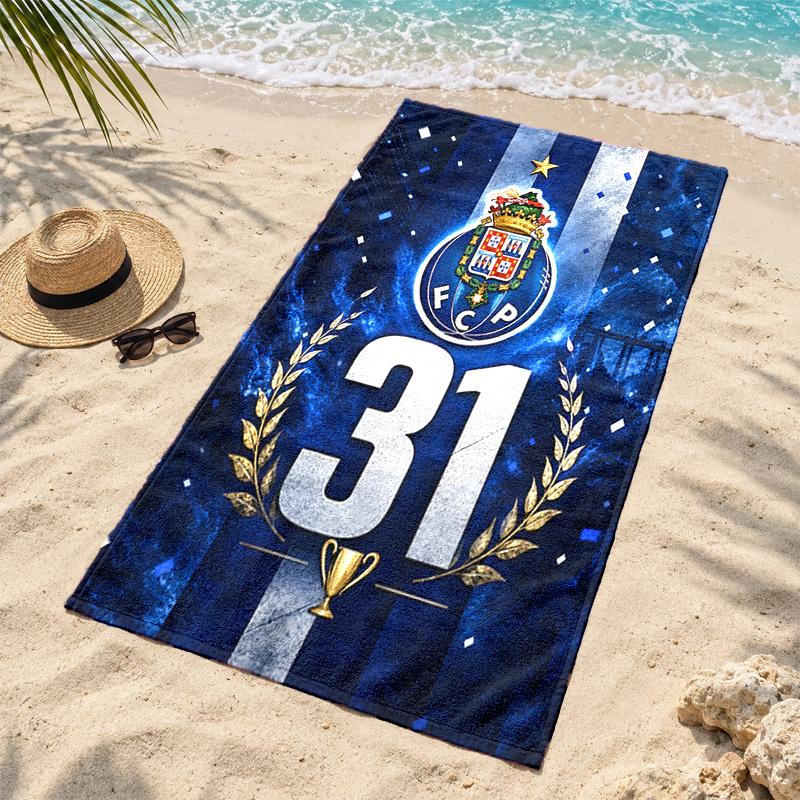 FC Porto Microfiber Beach Towel Quick Dry Sand Free Lightweight Beach Towels for Travel Swimming Camping