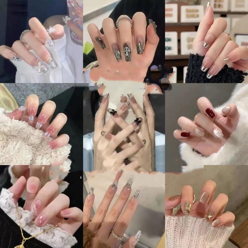 High Quality Wear Armor Vintage Nail Stickers Nail Pieces New Removable Fake Nail Pieces for Students Nail Tools