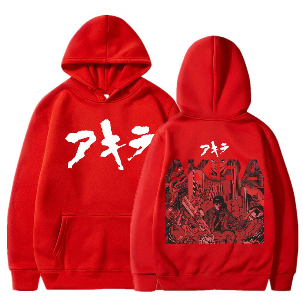 Japanese Anime Akira Science Fiction Movie Hoodie Shotaro Kaneda Fashion Vintage Manga Sweatshirt Loose Men's