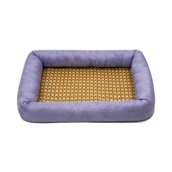 Summer Pet Cooling Woven Bed Cat Bed Cooling Mat Breathable Cooling Dog M фиолетовый