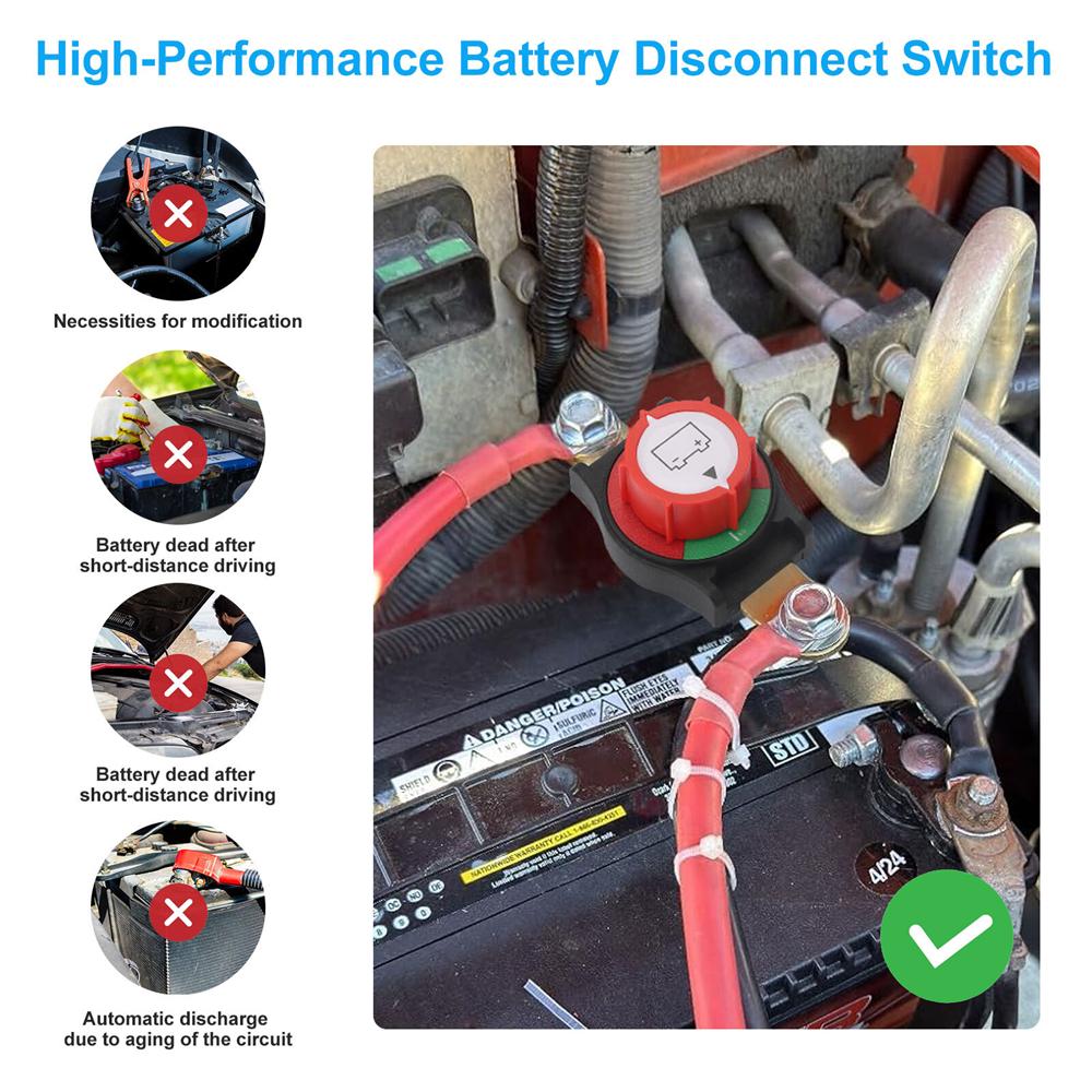 12-48V Heavy Duty Side Post Battery Disconnect Switch On/Off For Car Boat Truck