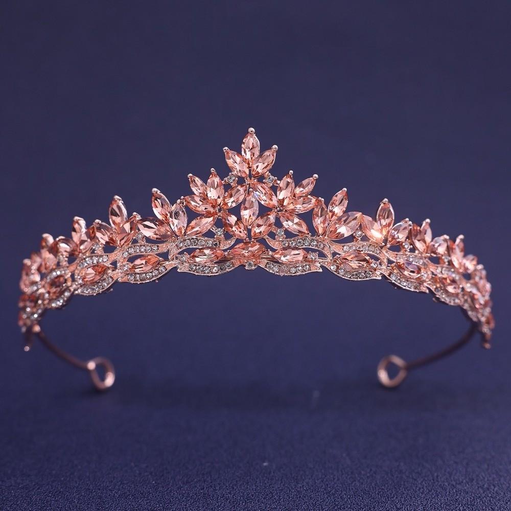 Rhinestone Queen Princess Crown Alloy Bridal Headwear Vintage Crystal Tiaras Dress Party