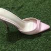 Pointed Women'S Shoes One-Word Stiletto Super High Heel Fashion Sexy Temperament Large Size Slippers