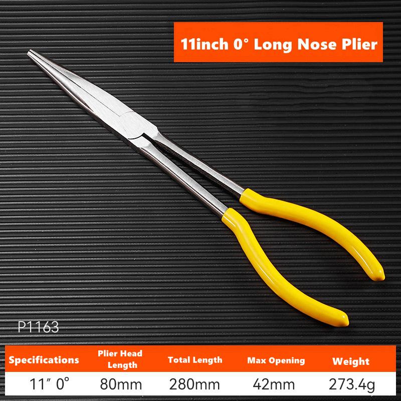 

Extra Long Nose Pliers Straight Bent Tip Mechanic Equipment Hand Removal Tools Spanner Clip Auto Care Kit Car Repair Accessories