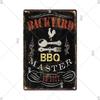 Panneau en étain pour hamburgers, frites, HotDogs, FastFood, Plaque métallique rétro Vintage, affiche en métal, Pizza BBQ pour décoration murale de cuisine