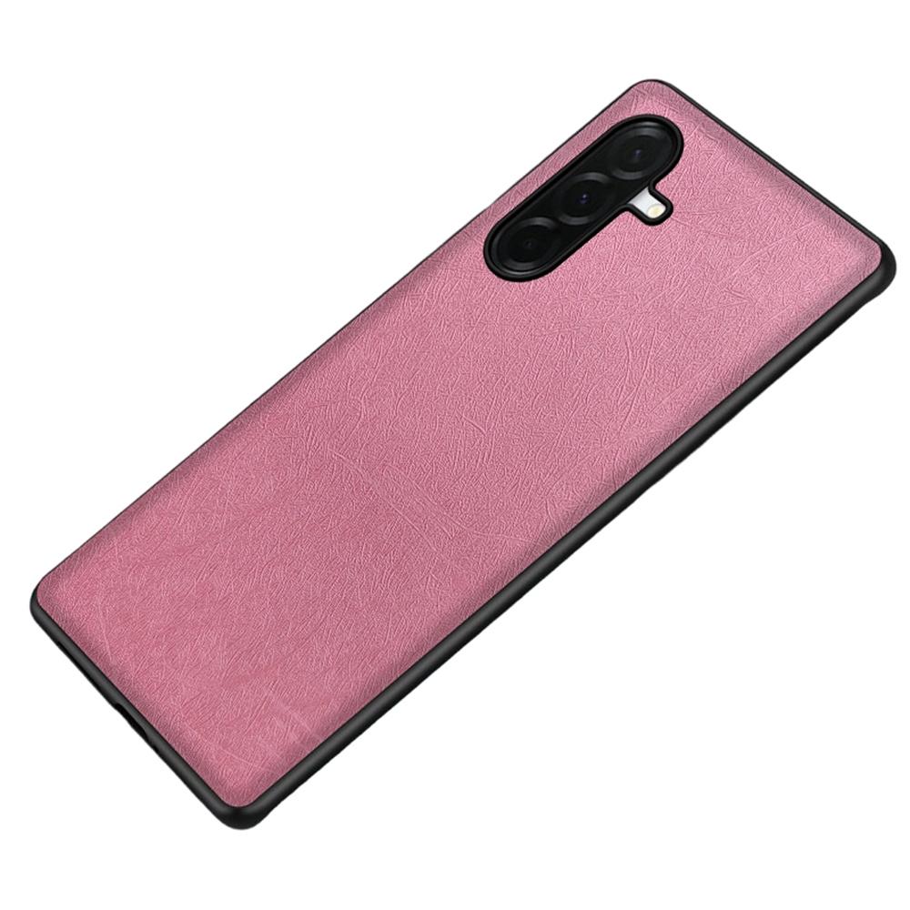 For Samsung Galaxy A37 5G Case Silk-Textured PU Leather Coated PC TPU Protective Phone Back Cover