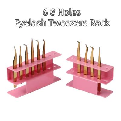 6 8 Holes Eyelash Tweezers Storage Rack Convenient Cosmetics Accessories Makeup Tools Holder Acrylic Nail Tools Organizer
