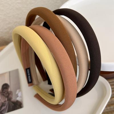 Neues Retro Elegantes Köper Dünnes Stirnband Einfarbig Haarreif für Frau Mädchen Gesichtswäsche Haarband Mode Haarschmuck