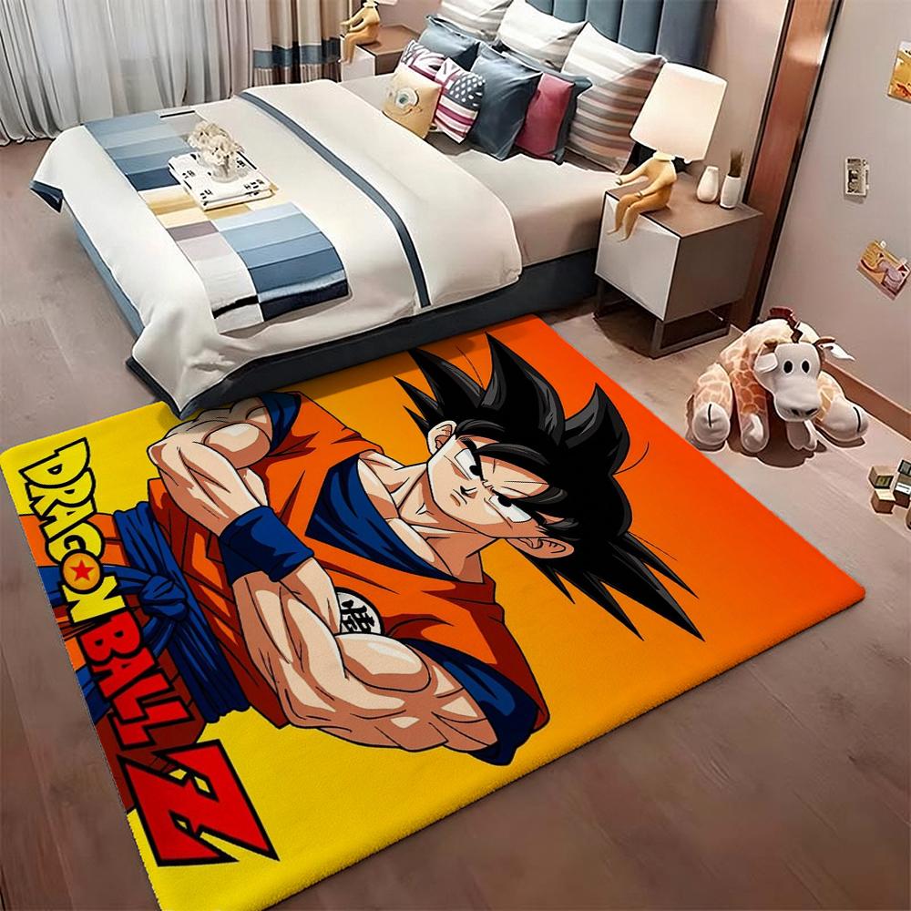 Super Saiyan Goku Patterned Rug Allseason Carpet For Kids Bedroom Play Area Home Decor Valentine'S Day Gift