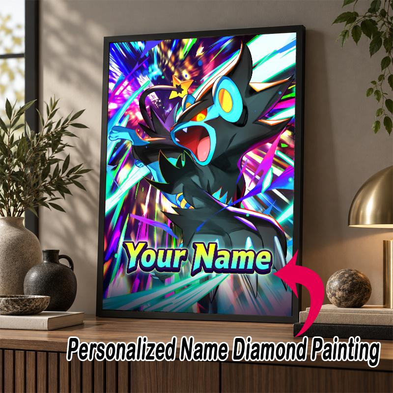 Personalized Garchomp Diamond Art Custom Name 5D Diamond Painting Full Drill DIY Craft