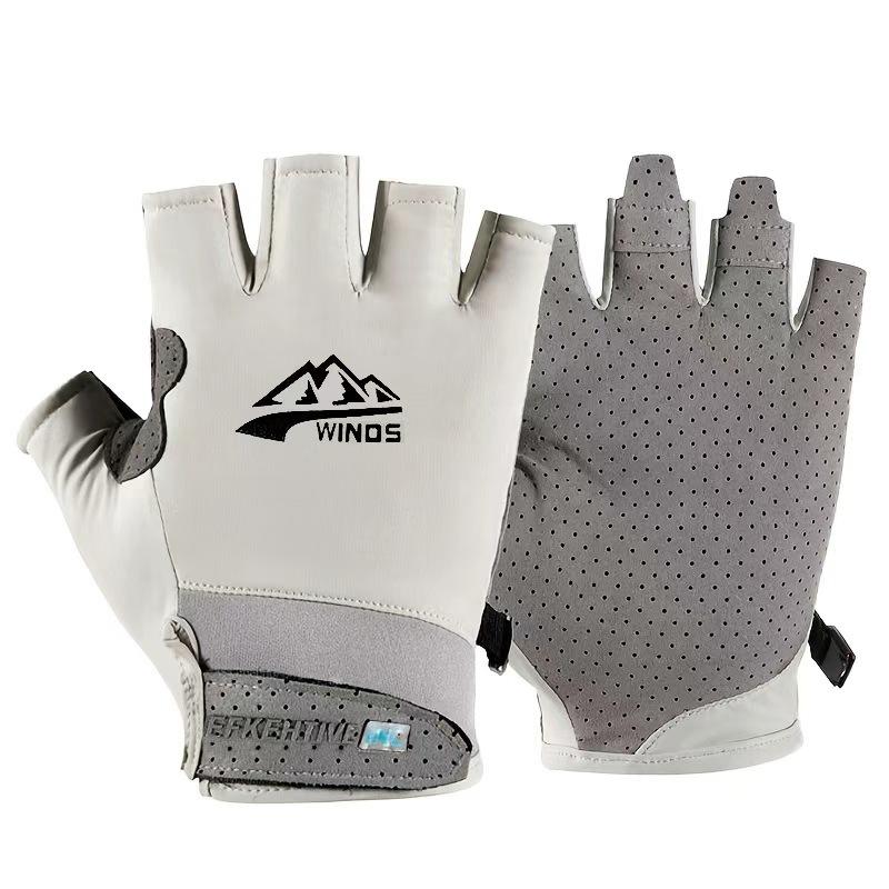 Cycling Gloves Breathable UV Protection Half Finger Fishing Gloves Summer Unisex Outdoor Sports Riding Driving Sunscreen Gloves