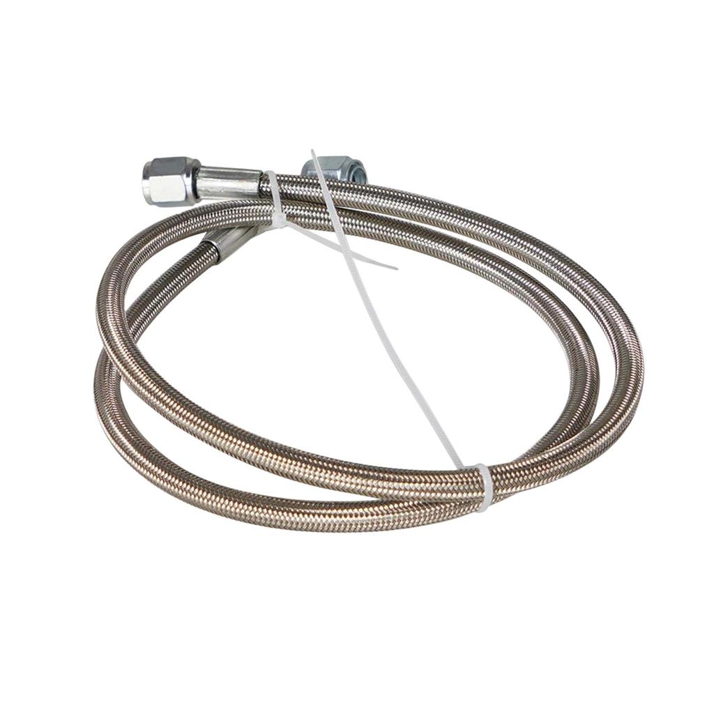 Stainless Steel Braided -4AN Turbo Oil Feed Line 90 Degree Straight Hose End Durable Rotatable Wear Resistant Vehicle Parts