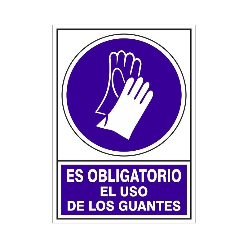 DUVER - SEÑAL 604 ADHESIVA 148x105''OB.USO.GUANT'' ES OBLIGATORIO EL USO DE LOS GUANTES