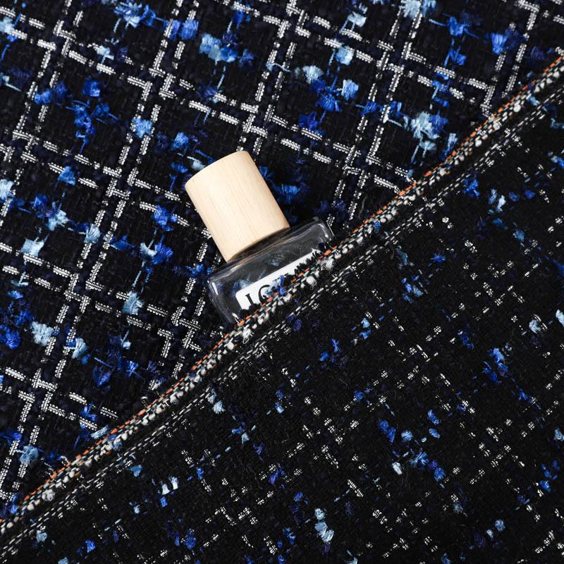 145x50cm Spring French Orchid Small Fragrance Wool Blended Fabric For Fashion Coat Short Skirt Woven Wool Tweed Fabric TJ20781