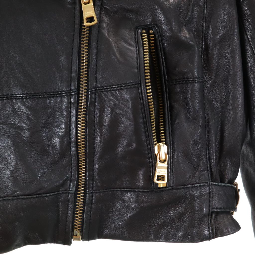 ARMANI EXCHANGE leather jacket S black Women Used